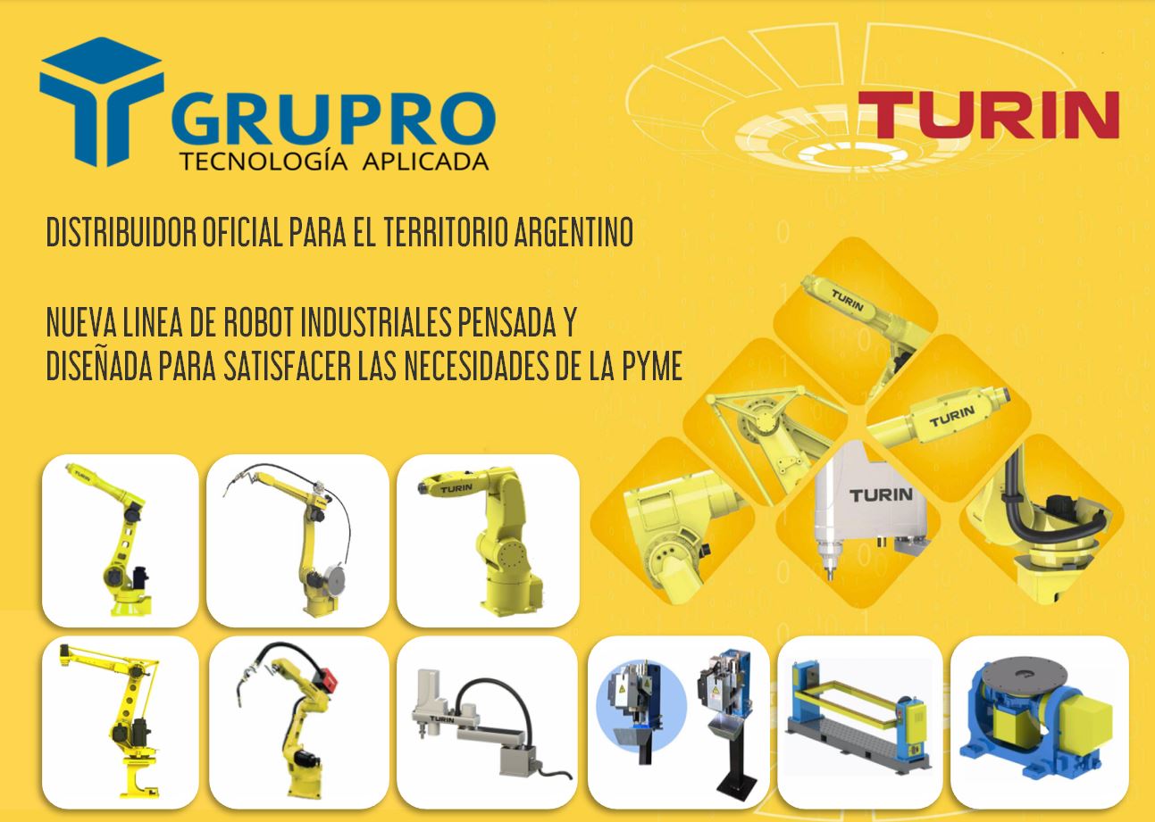GRUPRO anuncia la distribución oficial de la marca de robots industriales TURIN